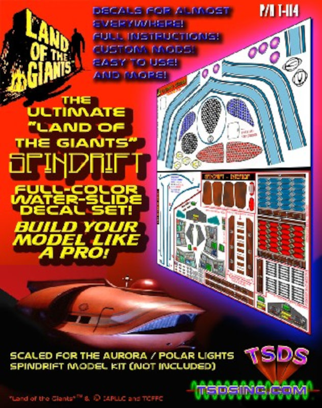 TSDS Land of the Giants Spindrift Decal Set for Aurora/PLL/MOE