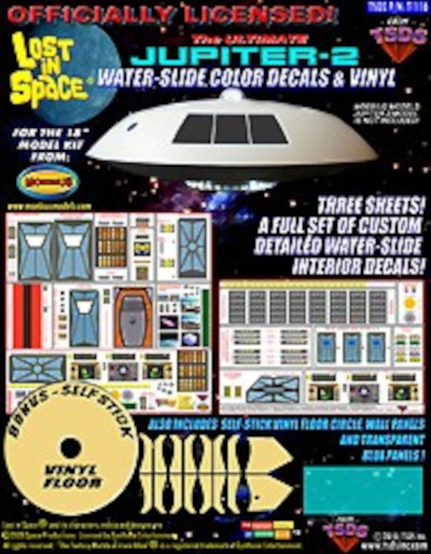 TSDS Lost in Space Jupiter 2 Spaceship Decal & Vinyl Set for MOE 18in Model