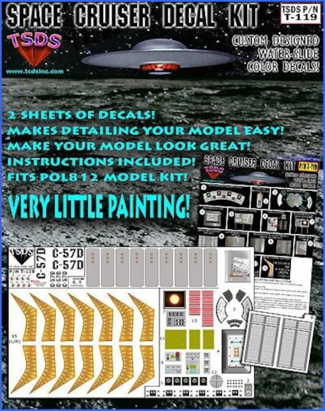 TSDS Forbidden Planet C57D Starcruiser Decal Set for PLL