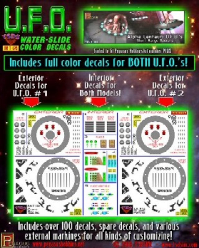 TSDS Alpha Centauri UFO Decal Set for PGH