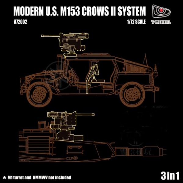 3 sets in 1 Modern US M153 CROWS II System