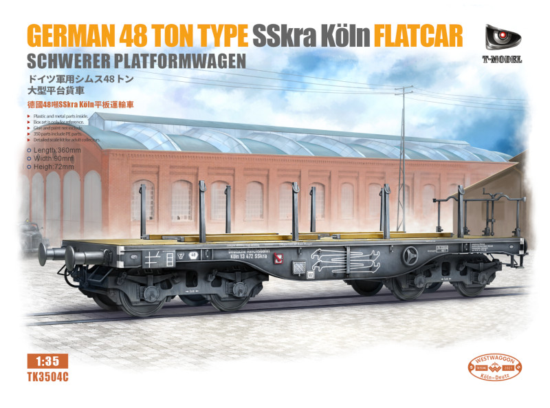 German 48 Ton Type SSkra Koln Flatcar