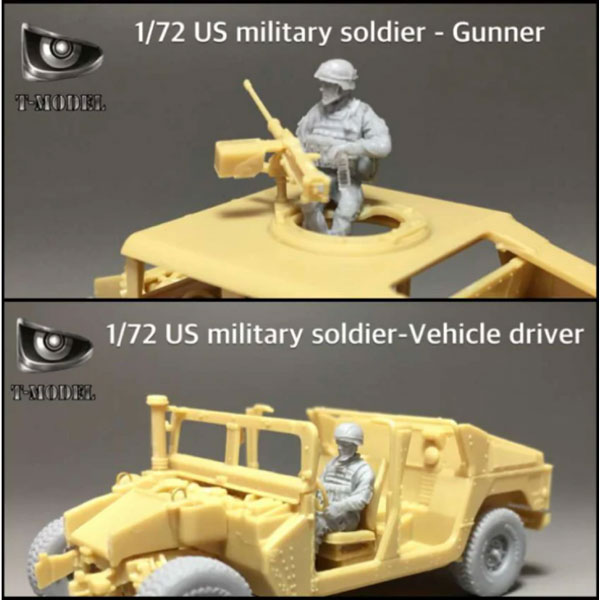 US Military Soldiers, Gunner, Vehicle Driver Figures