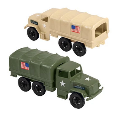 TimMee Plastic Army Men TRUCKS - M34 Deuce and a Half Cargo Vehicles
