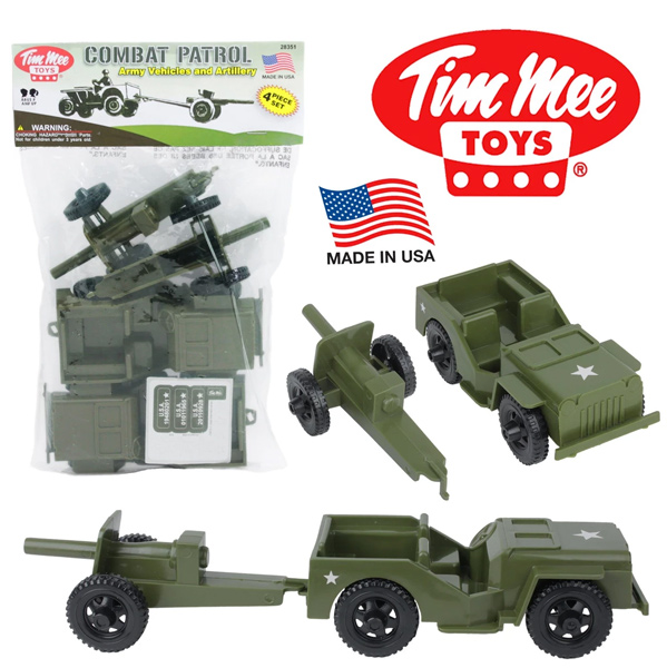 Combat Patrol Willys & Artillery: Green 4pc Playset
