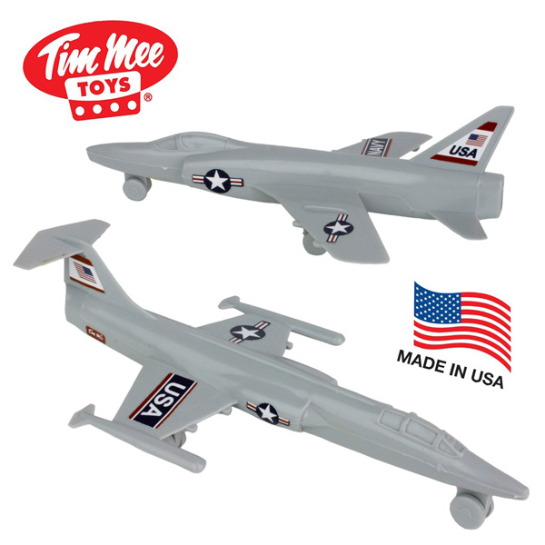 Plastic Army Men Cold War Fighter Jets - Light Gray Airplanes