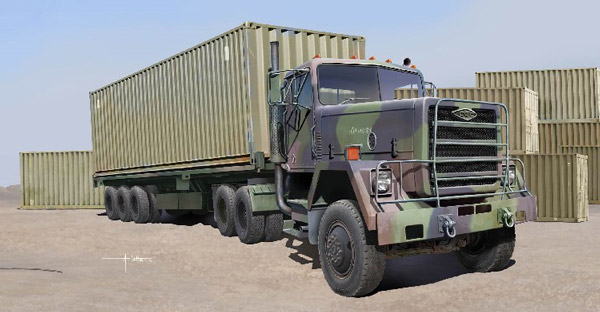 US M915 Army Truck w/40ft. Container Trailer