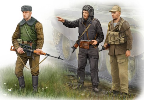Soviet Soldiers Afghan War Figure Set (3)
