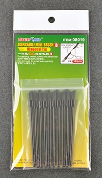 Disposable Mini Diagonal Brush x 10