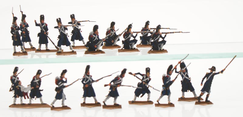 Napoleonic: French Old Guard in Action (Greatcoats) - 18 pieces