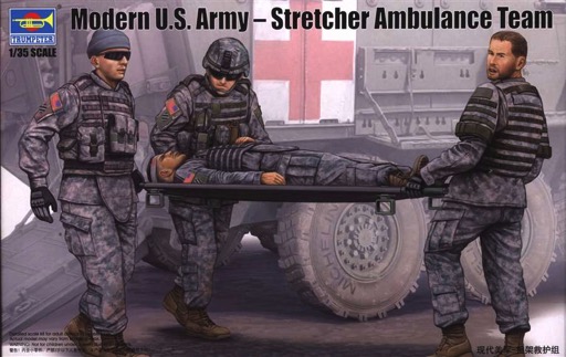 Modern US Army Ambulance Team (4) w/Stretcher