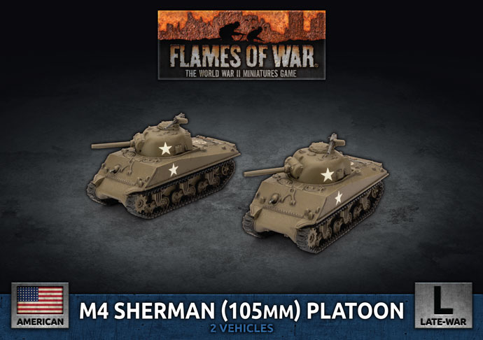 M4 Sherman (105mm) Assault Gun Platoon (Plastic)
