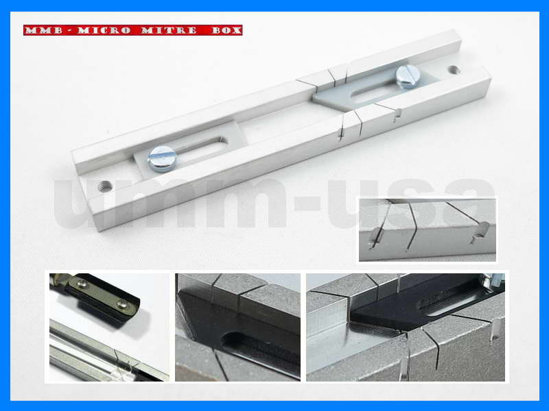 UMM Modeling Large Micro Mitre Box XL (45 Degree,90 Degree,60 Degree) MINI Saw Blade