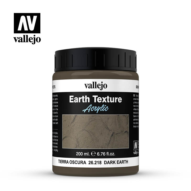 Vallejo Earth Textures- Dark Earth Effect 200ml.
