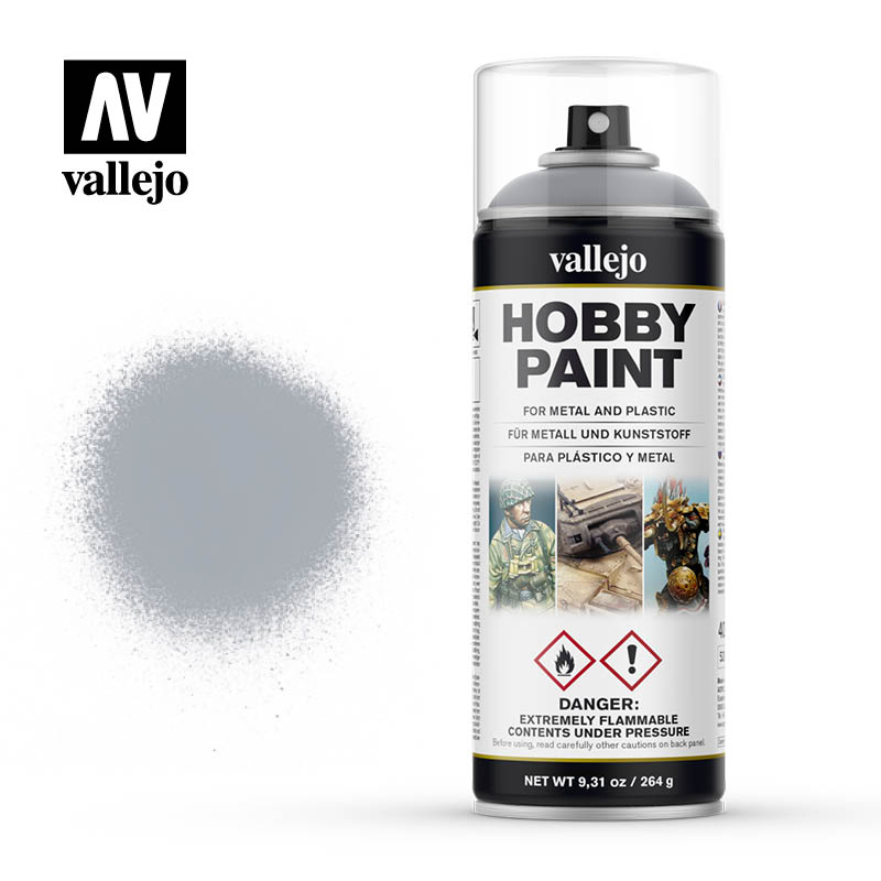 Vallejo Hobby Paint - Silver 400ml Spray Can