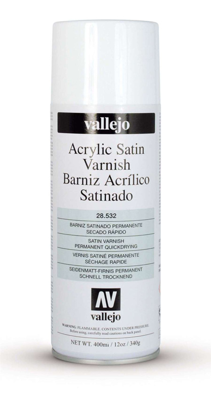 Vallejo Hobby Paint - Satin Varnish 400ml Spray Can