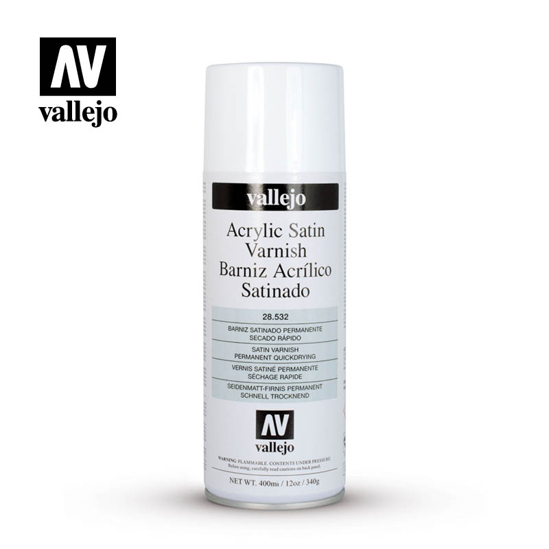 Vallejo Hobby Paint - Satin Varnish 400ml Spray Can