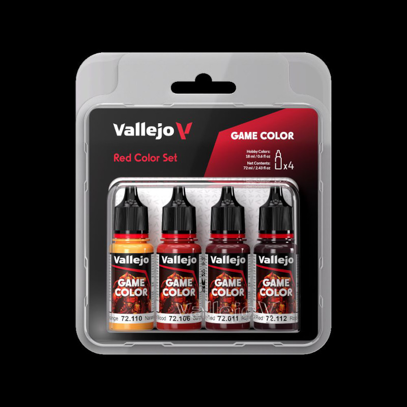 Red Game Color Paint Set