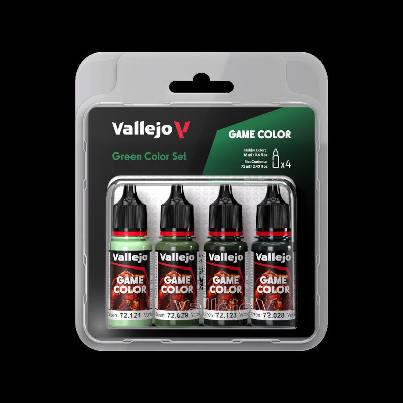 Green Game Color Paint Set