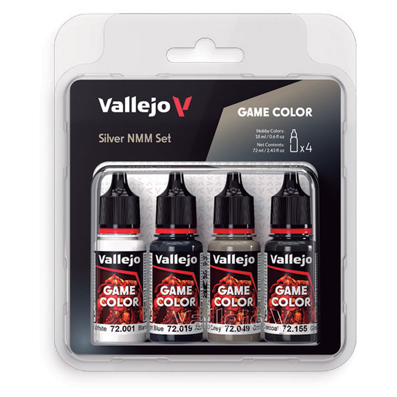Vallejo Game Color Silver Non Metallic Metal Set