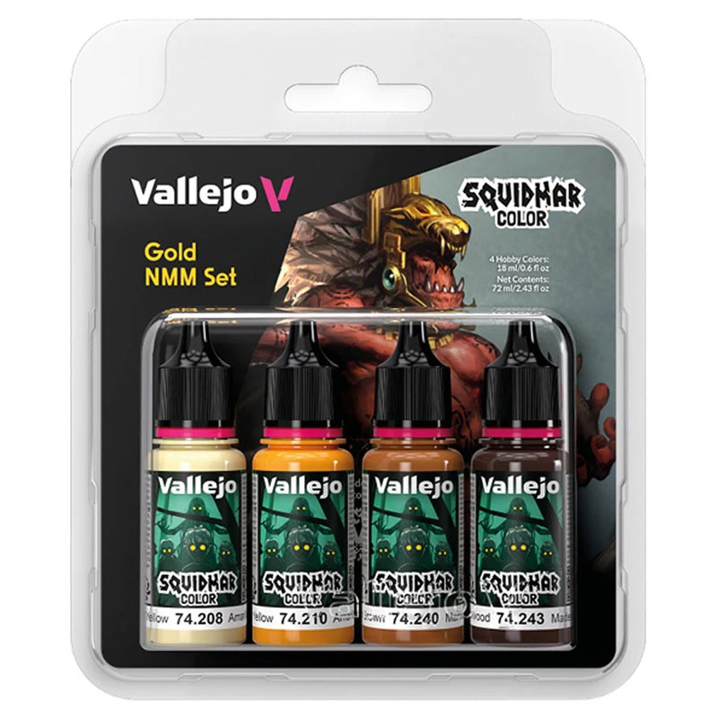 Vallejo Squidmar Color Gold Non-Metalic Metal Set