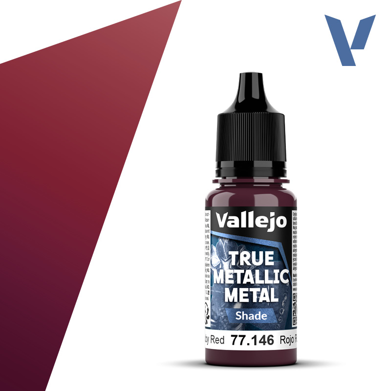 Vallejo True Metallic Metal Ruby Red (Shade) (18ml)