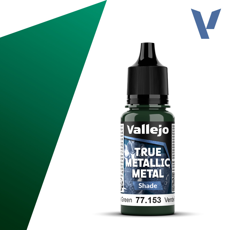 Vallejo True Metallic Metal Beetle Green (Shade) (18ml)
