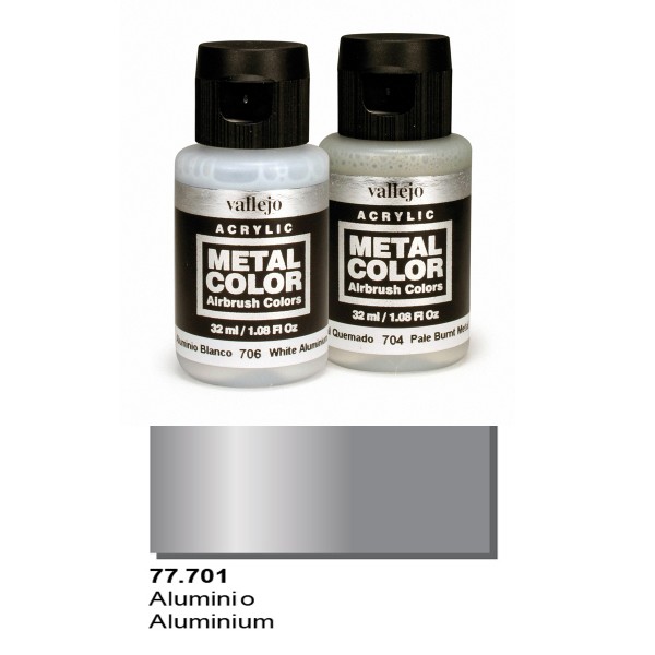 Vallejo Metal Color: Aluminum Metal Color 32ml Bottle