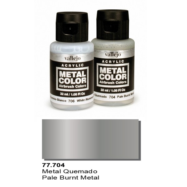 Vallejo Metal Color: Pale Burnt Metal Color 32ml Bottle