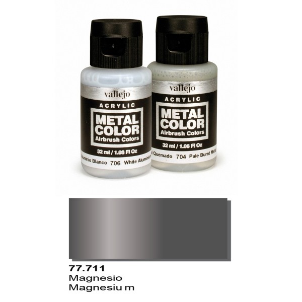 Vallejo Metal Color: Magnesium Metal Color 32ml Bottle