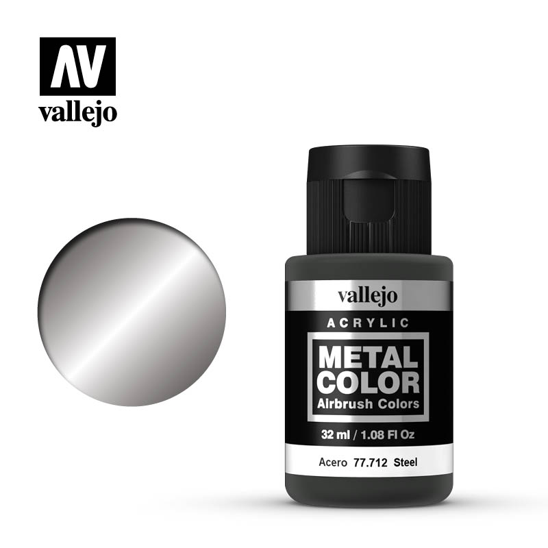 Vallejo Metal Color: Steel Metal Color 32ml Bottle