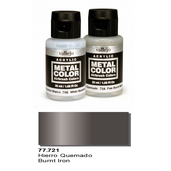 Vallejo Metal Color: Burnt Iron Metal Color 32ml Bottle