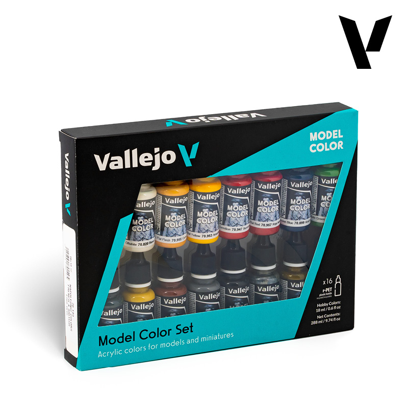 Vallejo Napoleonic French & British 1789-1815 Model Color Paint Set (16 Colors)