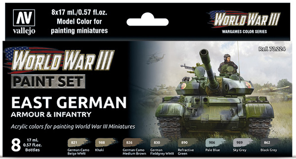 Vallejo Model Color Paint Set - WWII German Camouflage Colors