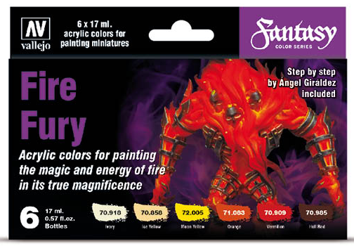 Fire Fury Fantasy Paint Set (6 Colors)
