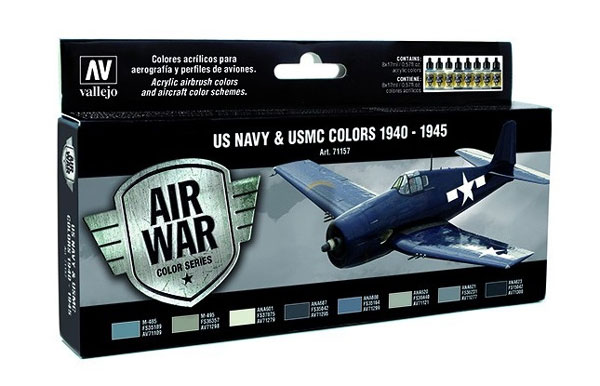 USN & USMC Colors 1940-1945 Model Air Paint Set (8 Colors) (REVISED)