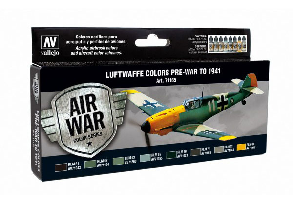 Luftwaffe Colors Pre War to 1941 Model Air Paint Set (8 Colors)