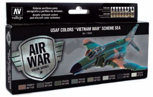 USAF Vietnam War SEA (South East Asia) Model Air Paint Set (8 Colors)