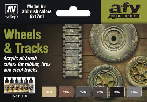 Wheels & Tracks Model Air Paint Set (6 Colors)