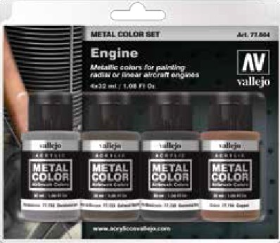 Aircraft Engine Metal Color Paint Set (4 Colors)
