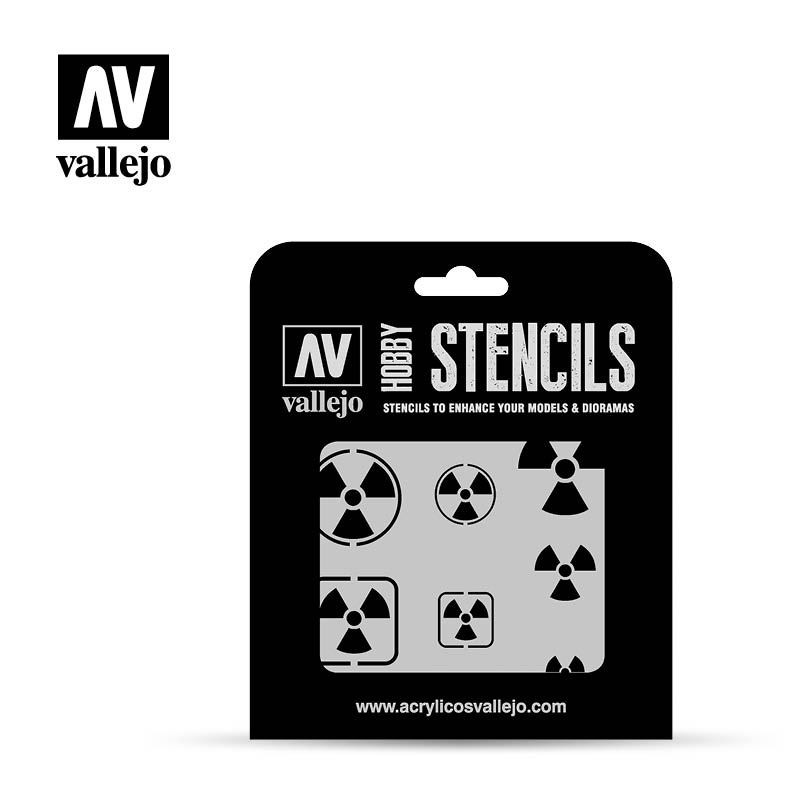 Hobby Stencils: Radioactivity SIgns