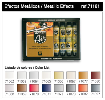 Metallics Model Air Paint Set (16 Colors) - ONLY 2 AVAILABLE AT THIS PRICE