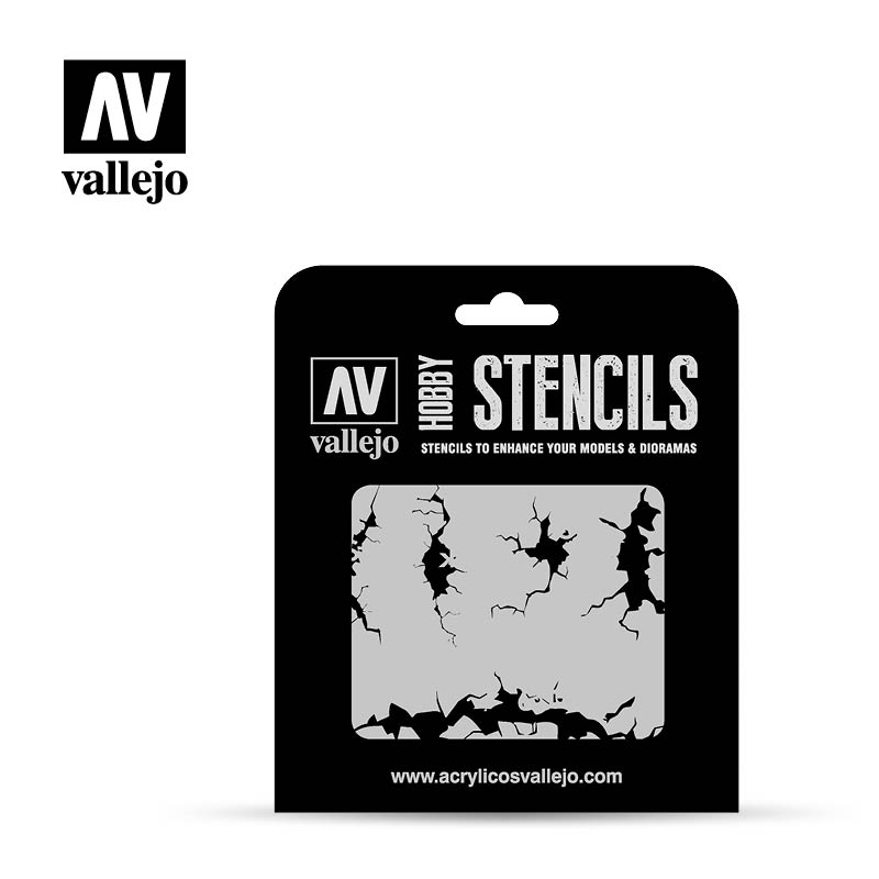 Hobby Stencils: Cracked Wall