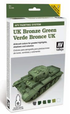Vallejo AFV Armour Painting System: UK Bronze Green Set