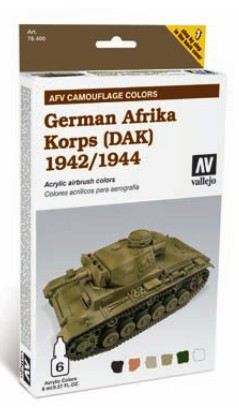 Vallejo AFV Armour Painting System: German Afrika Korps 1942-44 (DAK)  AFV Camouflage Colors Set