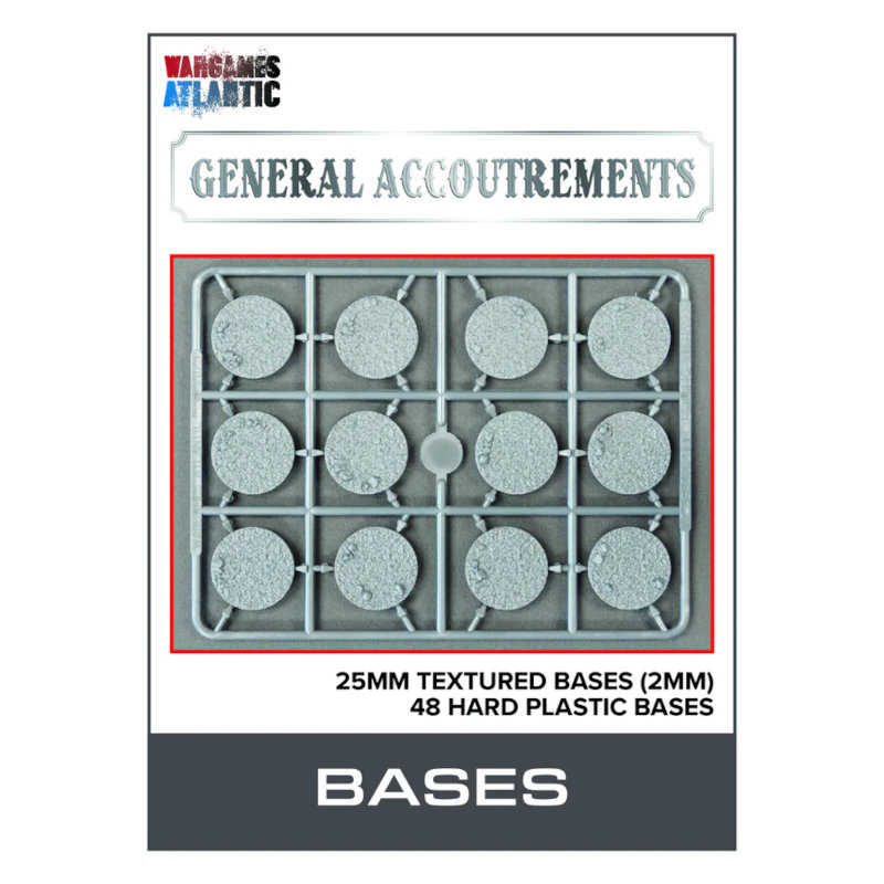 Wargames Atlantic General Accoutrements: 25mm Texture Bases (2mm thick)