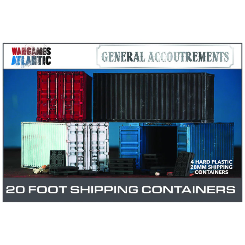 Wargames Atlantic General Accoutrements: 20 Foot Shipping Containers