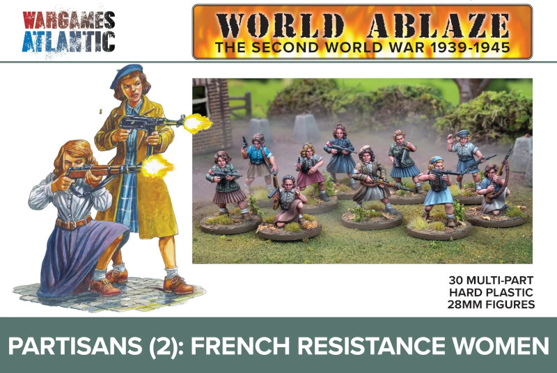 Wargames Atlantic World Ablaze WWII 1939-45: Partisans 2 French Resistance Women