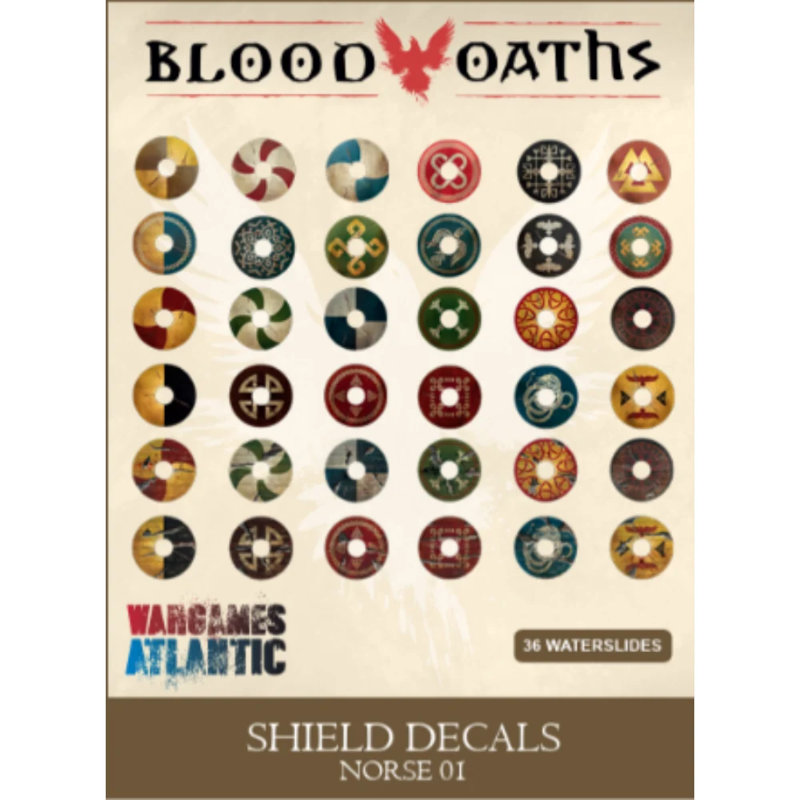 Wargames Atlantic Blood Oaths Shield Decals Norse 01