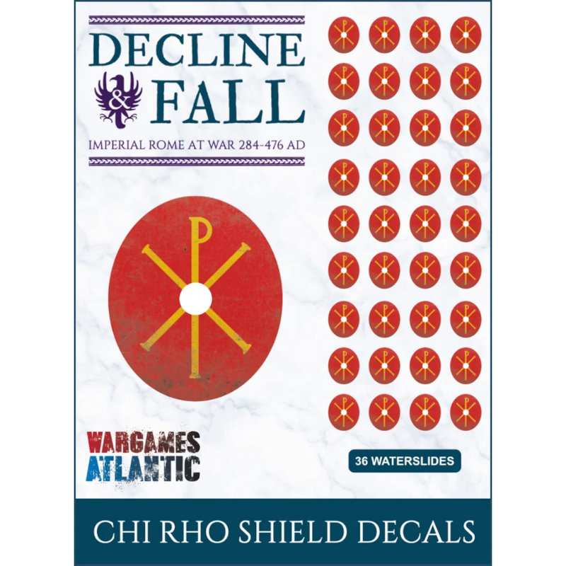 Wargames Atlantic Decline and Fall Shield Decals Chi Rho
